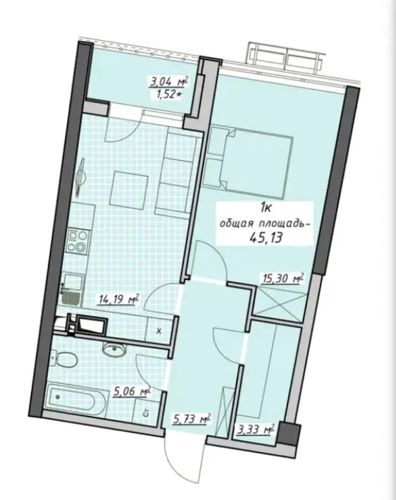 Фото Продаю 1-комнатную квартиру, 45 кв. м, Курортный пер.  Одесса, цена: 67000 $, код 3351