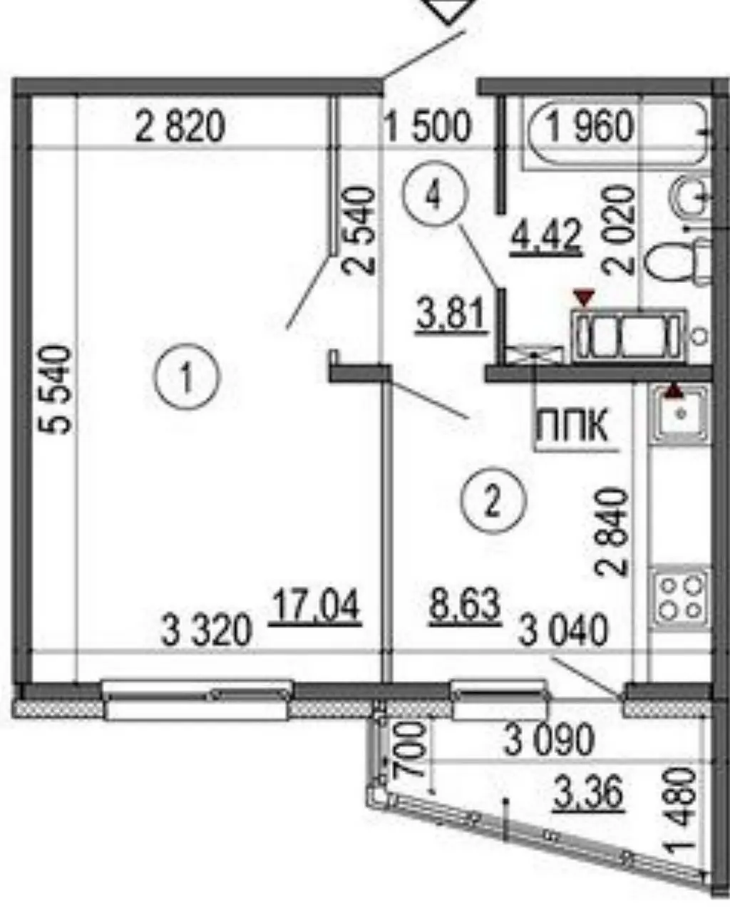 Фото Selling a 1-room apartment, 37 sq.m., Vyshniakivska Street 2 Kyiv, price: 64000 $, code 3354