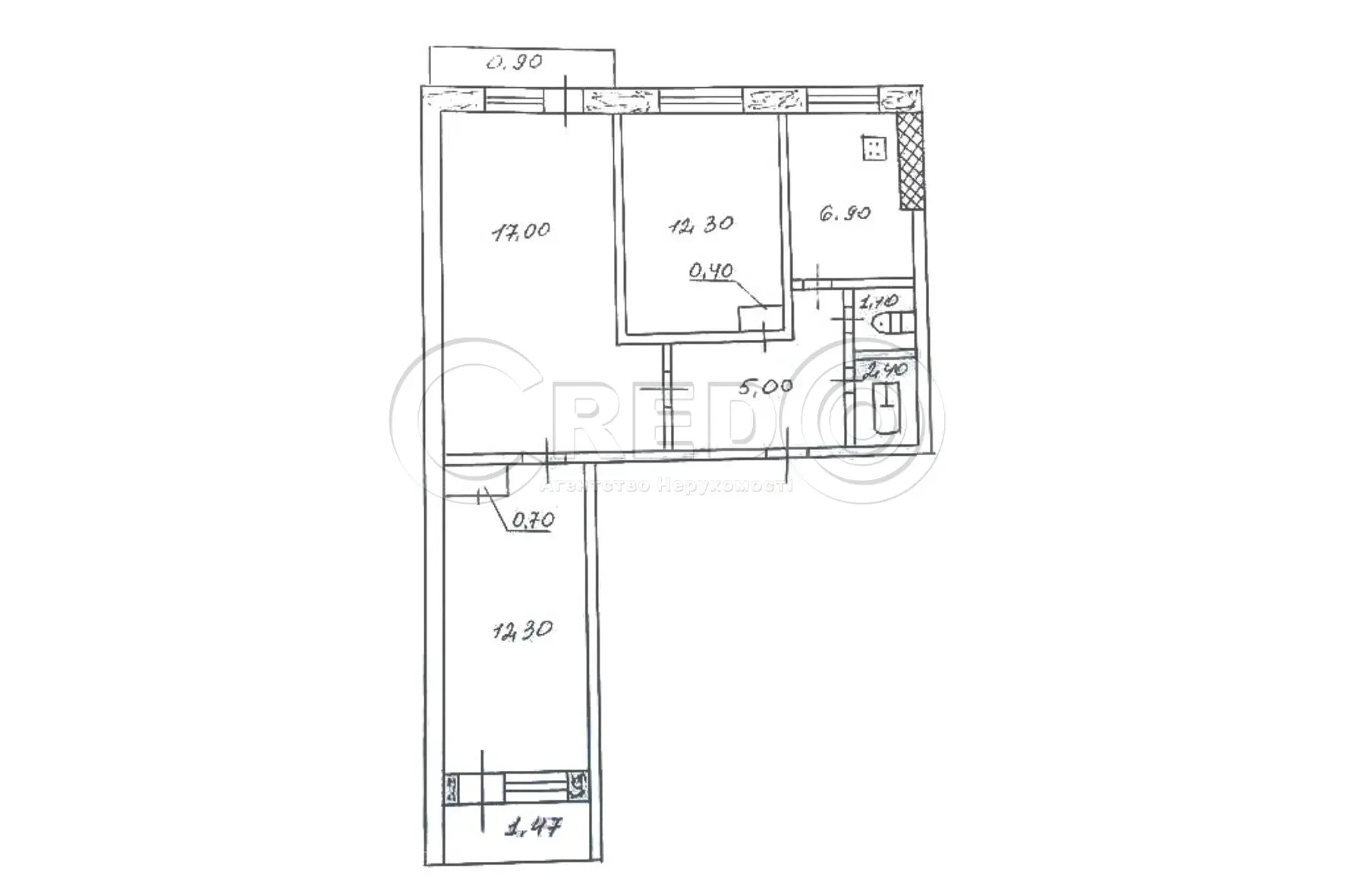 Фото Selling a 3-room apartment, 60.4 sq.m., 200-richchia Kryvoho Roha Avenue  Kryvyi Rih, price: 13500 $, code 3421