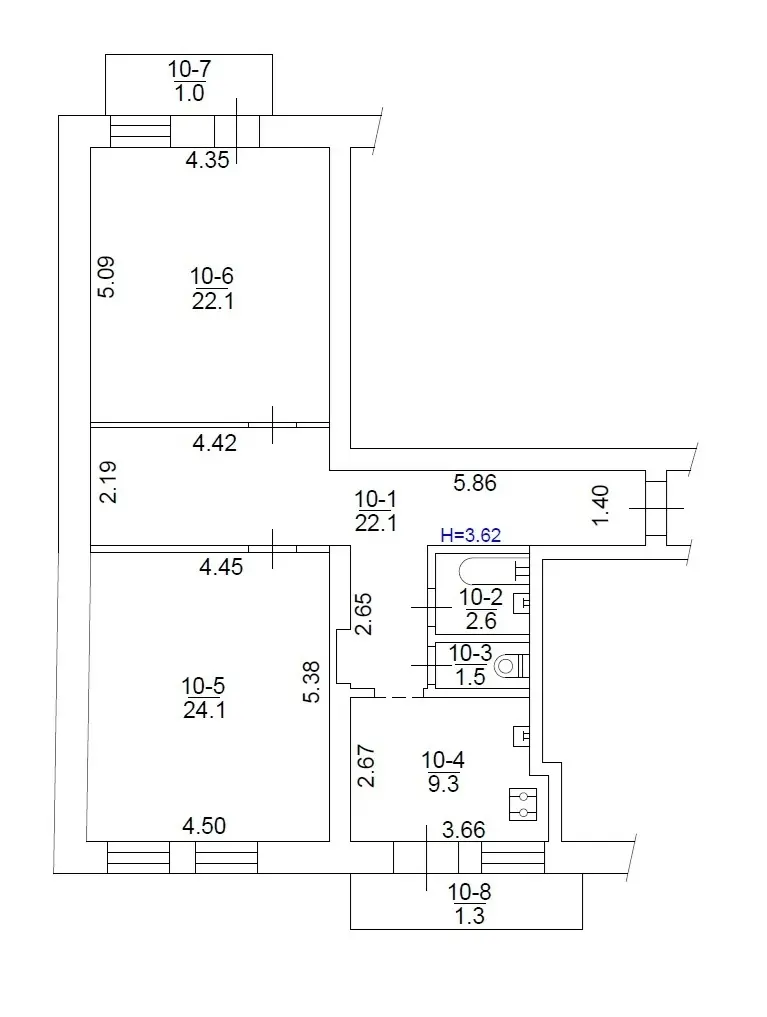 Фото Selling a 2-room apartment, 84 sq.m., Mala Zhytomyrska Street 7 Kyiv, price: 205000 $, code 3454