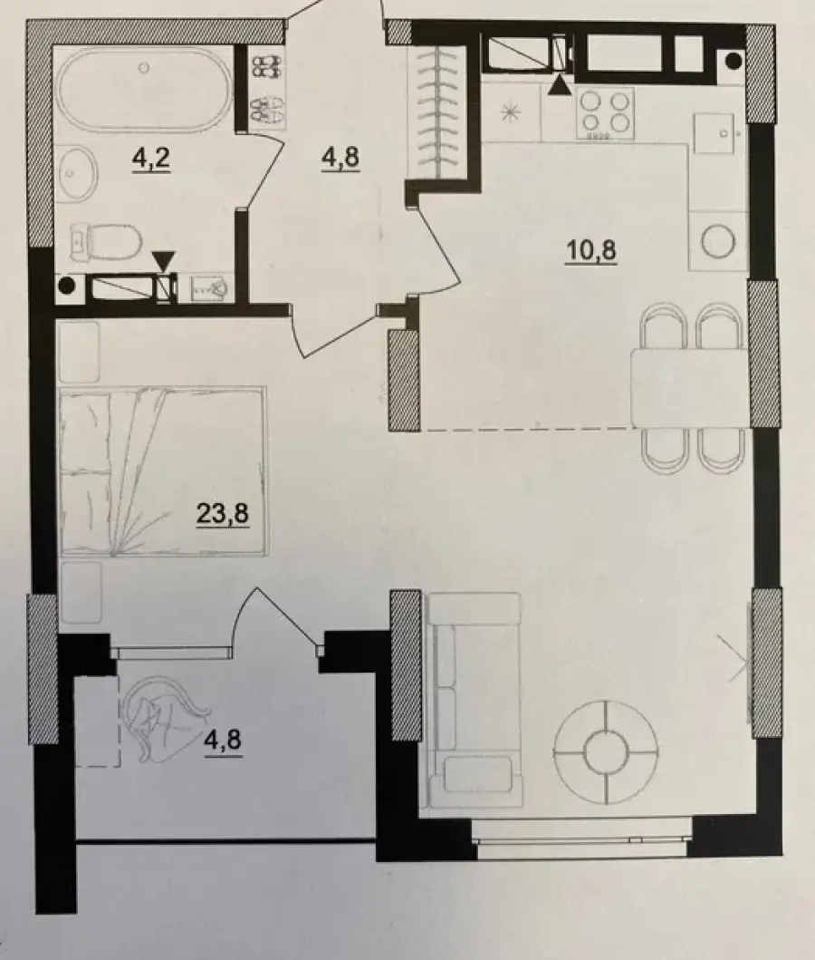 Фото Продаю 1-комнатную квартиру, 46 кв. м, Березняковская ул. 29 Киев, цена: 89000 $, код 3471
