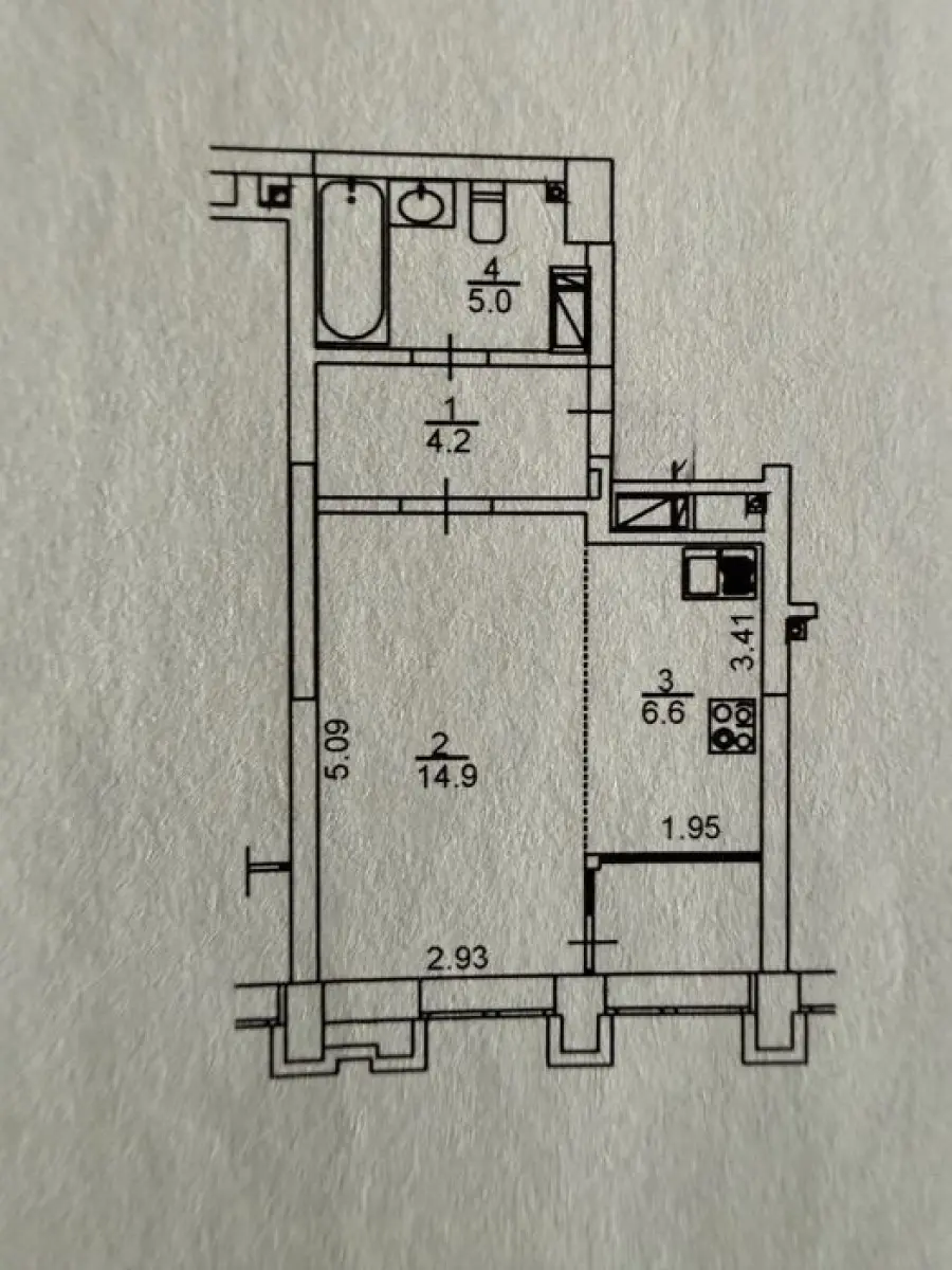 Фото Продаю 1 кімнатну квартиру, 33 кв. м, Зарічна вул. 4 к2 Київ, ціна: 62000 $, код 3483