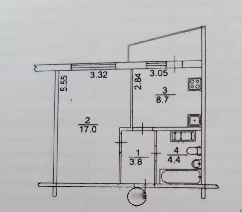 Фото Selling a 1-room apartment, 38 sq.m., Borysa Hmyri Street  Kyiv, price: 50000 $, code 3525