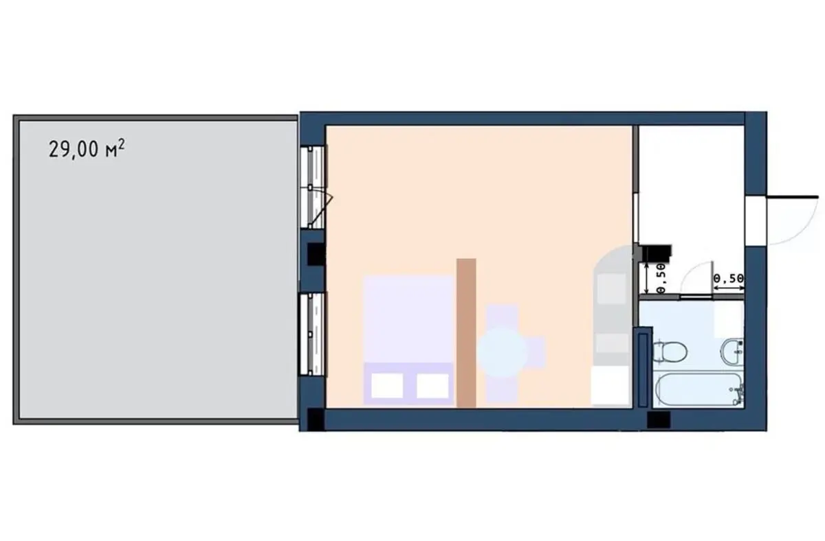 Фото Selling a 1-room apartment, 40 sq.m., Stepana Rudnytskyi street (Akademika Viliamsa Street)  Kyiv, price: 67111 $, code 3587