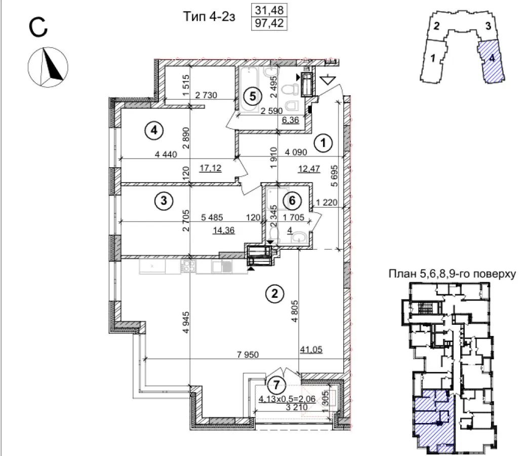 Фото Продаю 3-комнатную квартиру, 98.6 кв. м, Берестейский просп. (Победы) 42 Киев, цена: 226800 $, код 3700