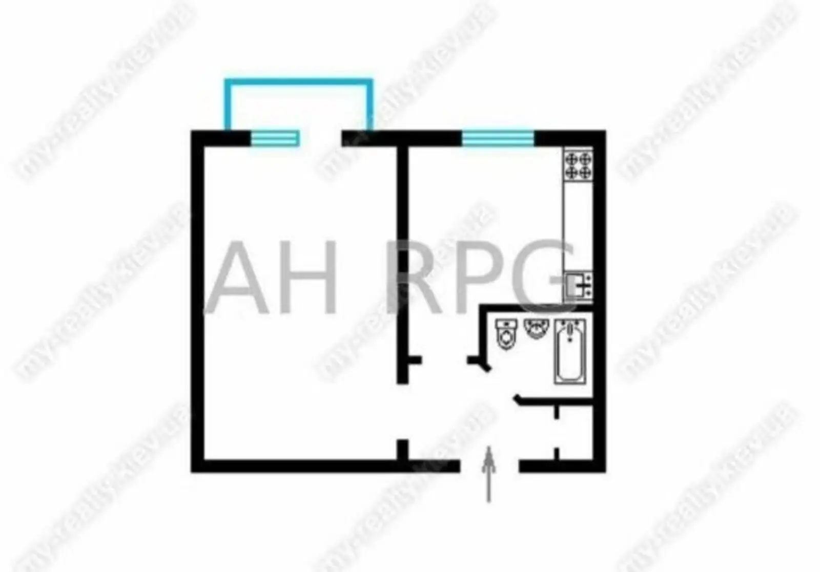 Фото Selling a 1-room apartment, 31 sq.m., Vidradnyi Avenue  Kyiv, price: 36500 $, code 3732