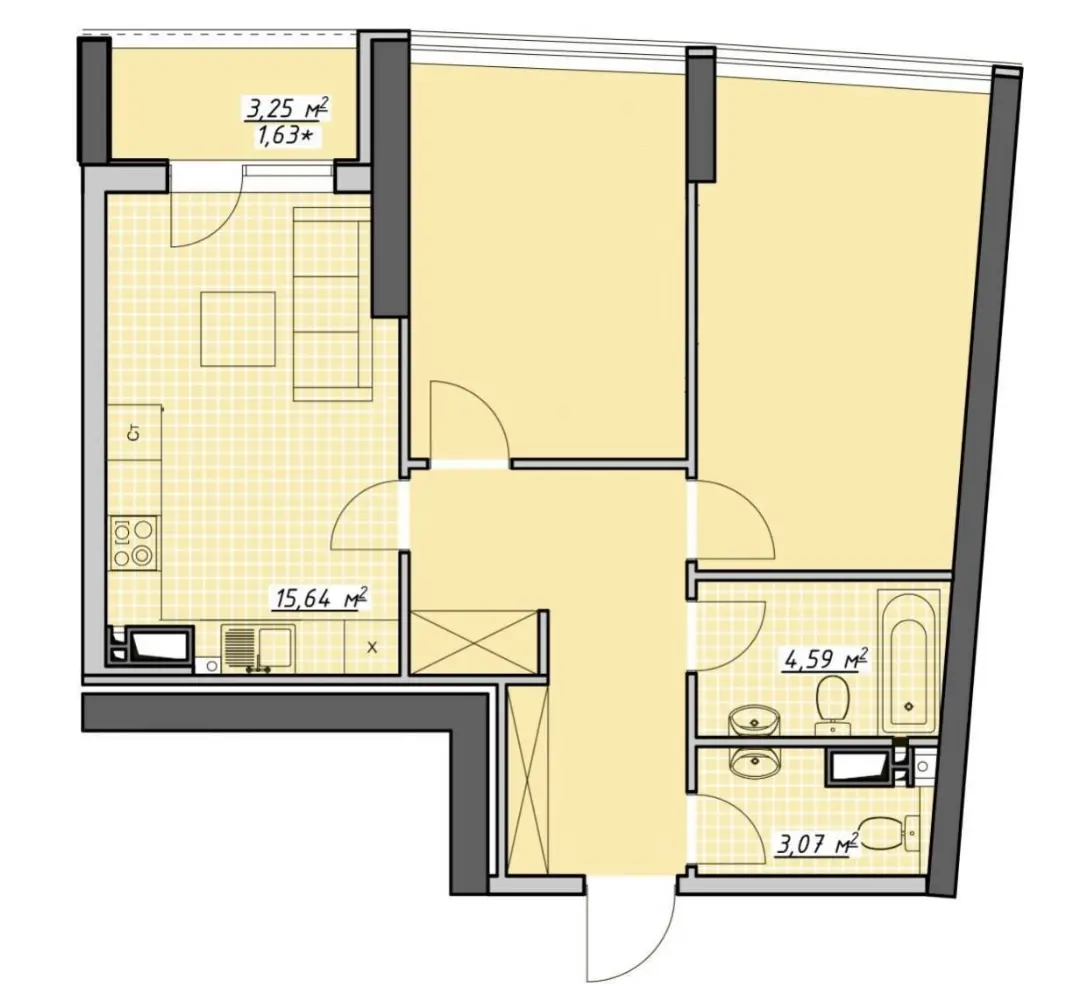 Фото Selling a 2-room apartment, 66 sq.m., Kurortnyi Lane 2 Odesa, price: 155000 $, code 3752