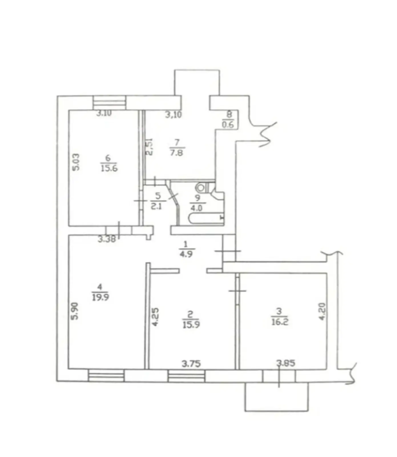 Фото Selling a 4-room apartment, 89 sq.m., Tarasa Shevchenka Boulevard (Taras Shevchenko Boulevard) 58 Kyiv, price: 170000 $, code 3786