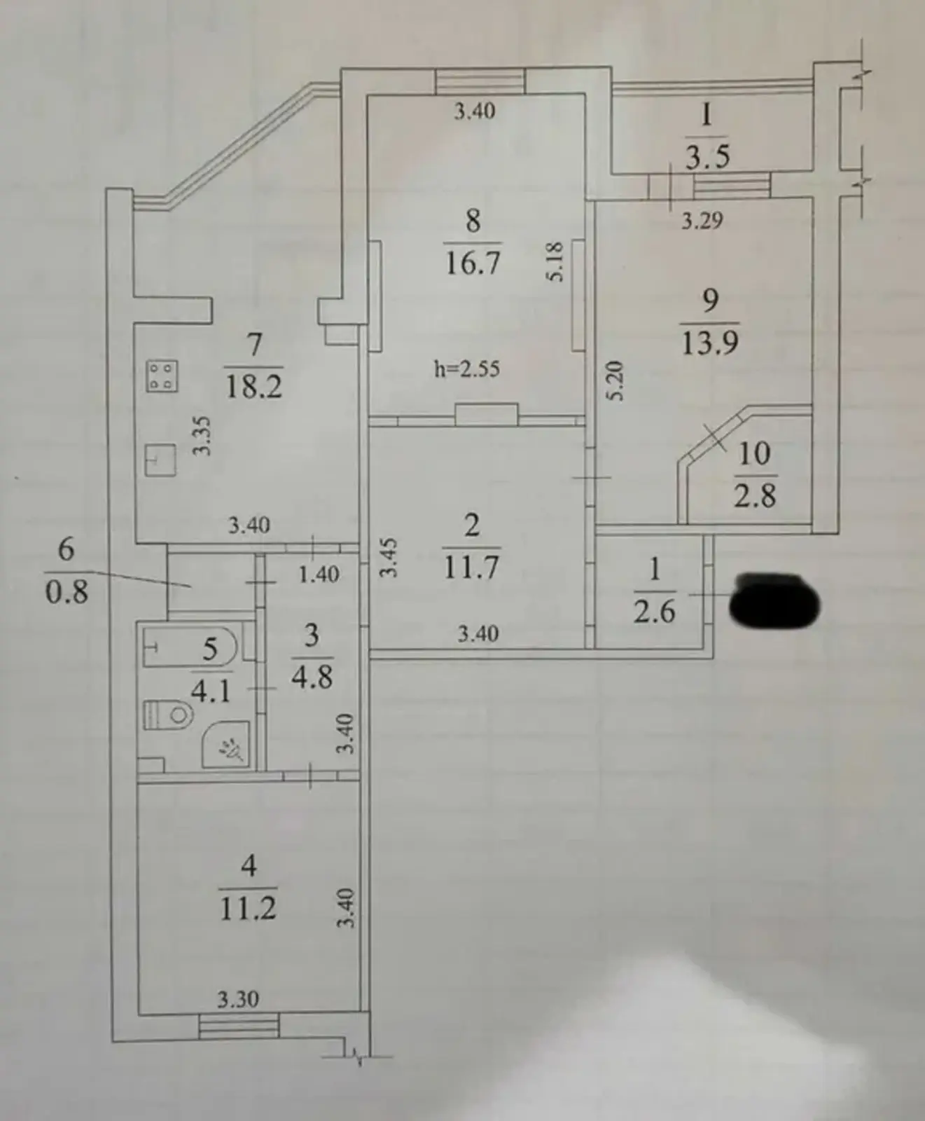 Фото Selling a 3-room apartment, 90 sq.m., Ivana Puliuia Street 2 Kyiv, price: 140000 $, code 3854