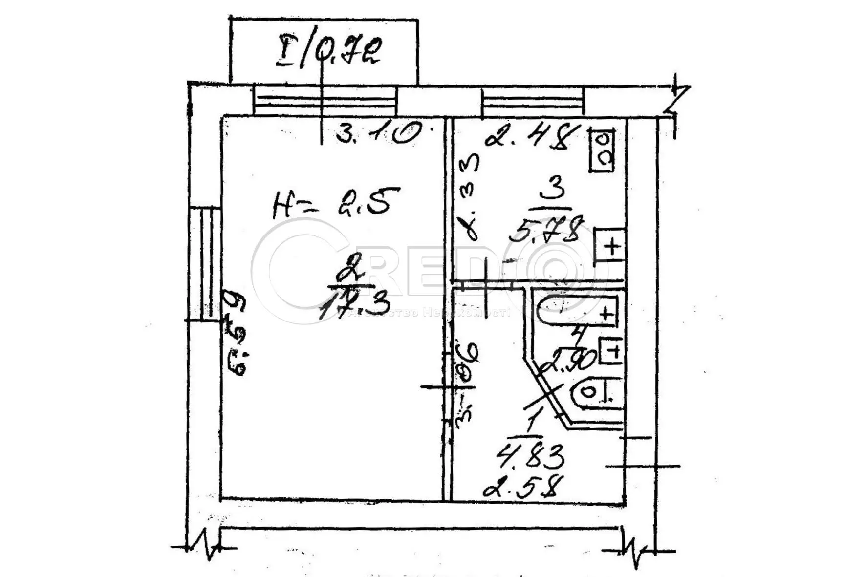 Фото Продаю 1-комнатную квартиру, 31.5 кв. м, Эдуарда Фукса ул. (Тухачевского)  Кривой Рог, цена: 9800 $, код 3919