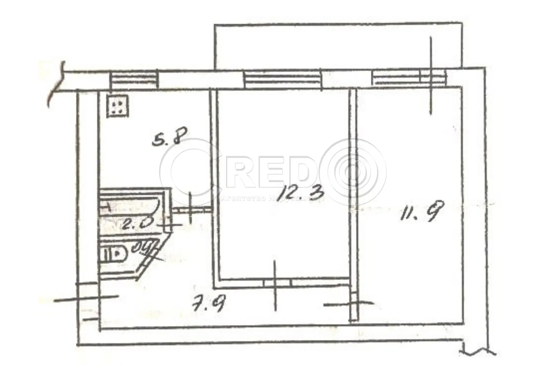 Фото Selling a 2-room apartment, 42.6 sq.m., Haharina Avenue  Kryvyi Rih, price: 11000 $, code 3923