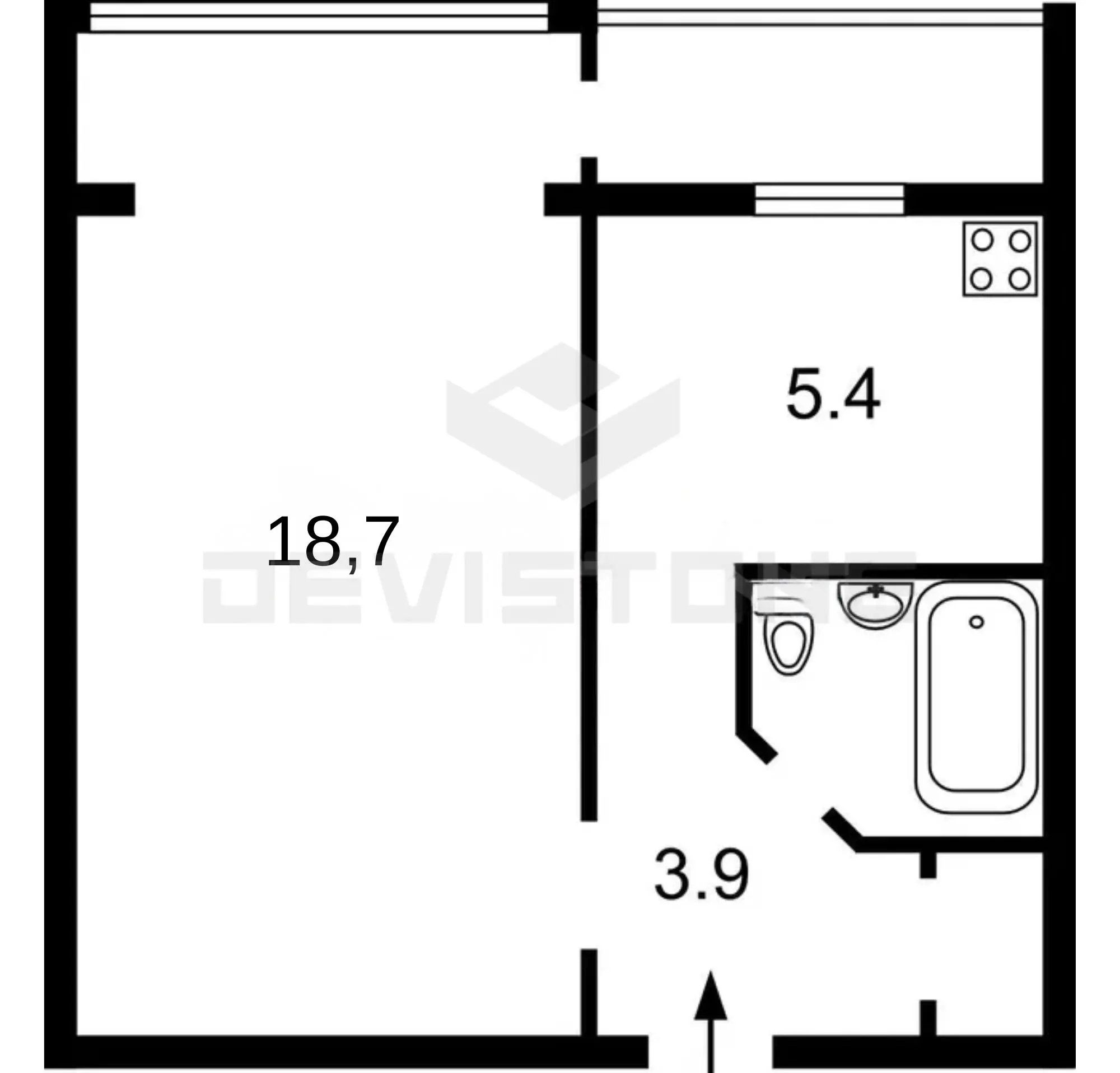 Фото Продаю 1-комнатную квартиру, 34 кв. м, Берестейский просп. (Победы) 19 Киев, цена: 84000 $, код 3964