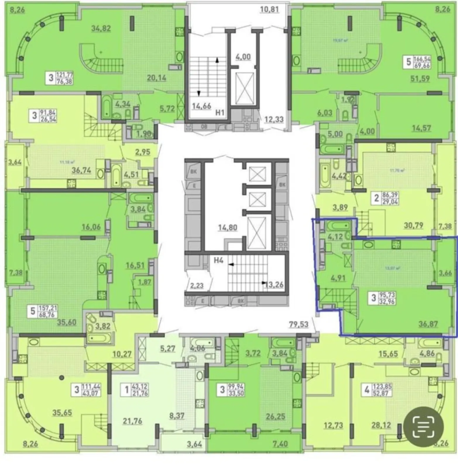 Фото Selling a 3-room apartment, 94 sq.m., Vyshhorodska Street  Kyiv, price: 130000 $, code 4009