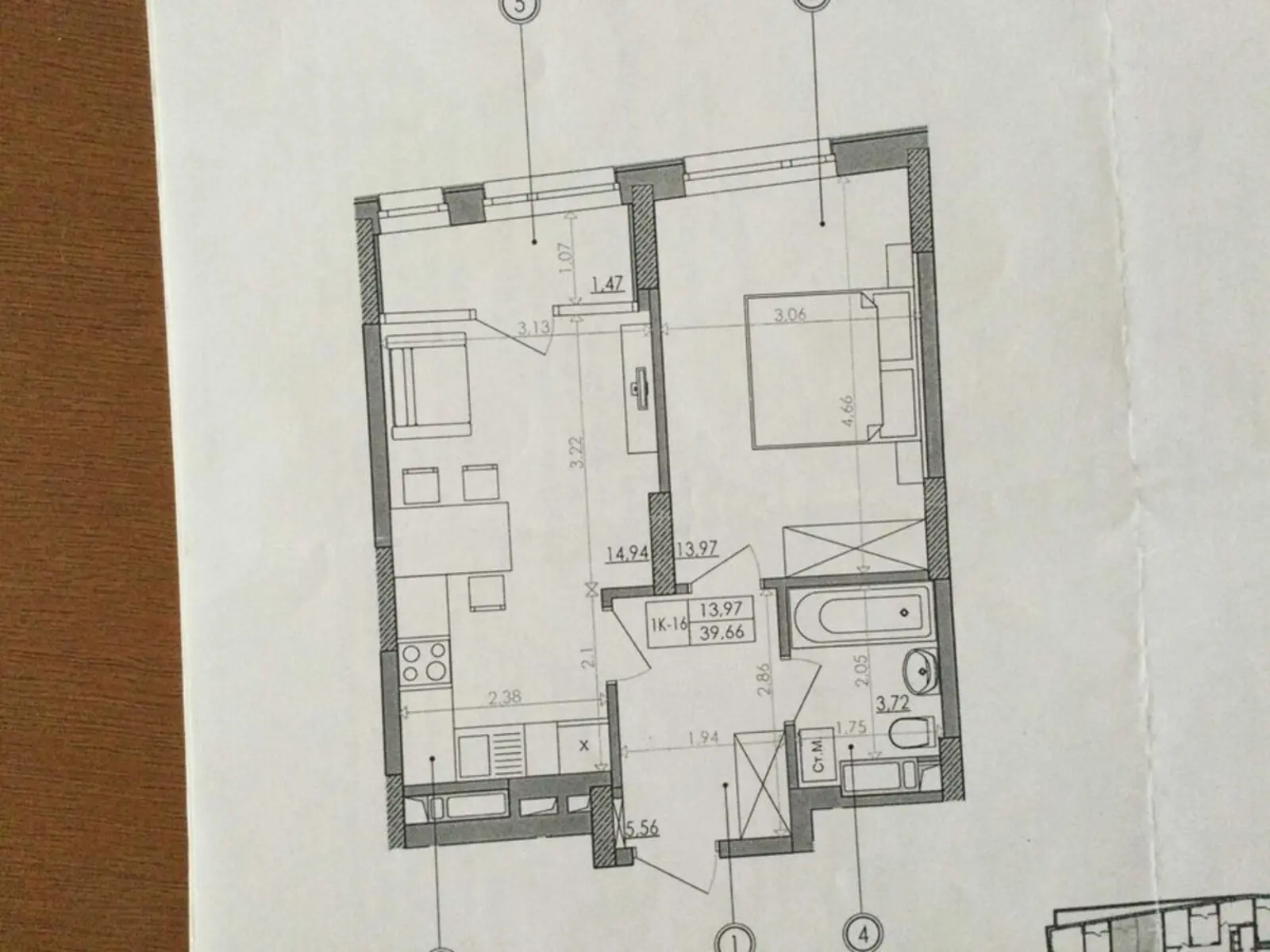 Фото Selling a 1-room apartment, 40 sq.m., Naddniprianske Road  Kyiv, price: 58000 $, code 4029