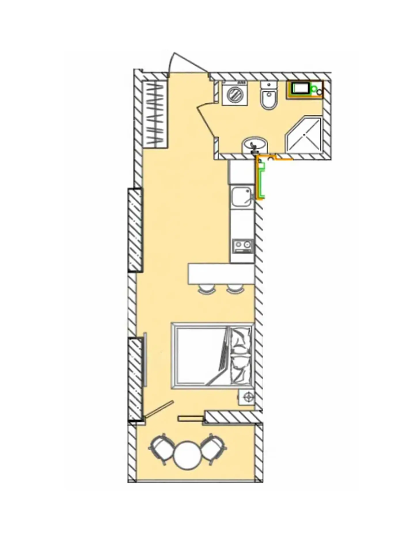 Фото Продаю 1-комнатную квартиру, 27.14 кв. м, Посмитного ул. 20 Одесса, цена: 32000 $, код 4091
