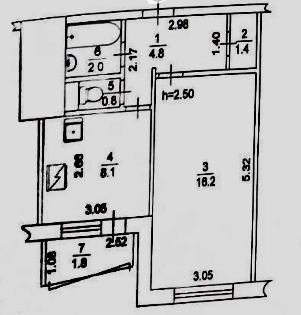 Фото Selling a 1-room apartment, 34 sq.m., Raiduzhna Street 16а Kyiv, price: 37900 $, code 4183