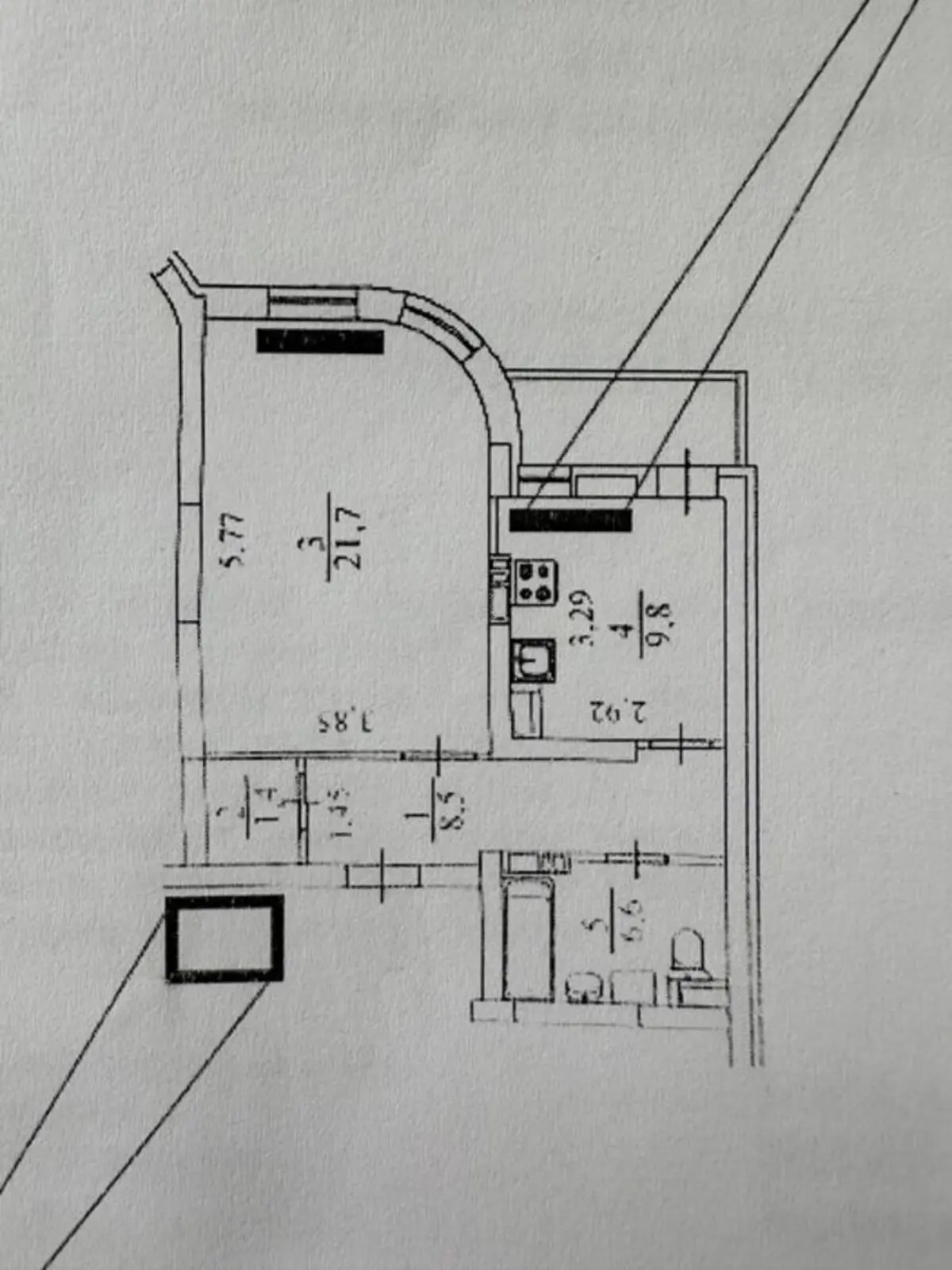 Фото Selling a 1-room apartment, 49 sq.m., Olevska Street 5 Kyiv, price: 80000 $, code 4200