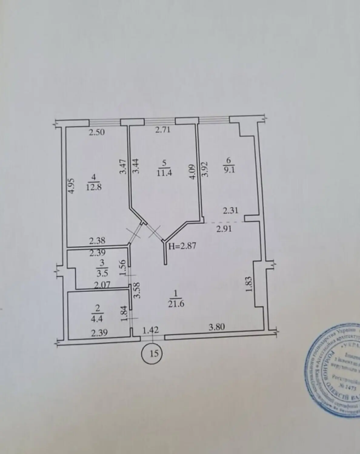 Фото Selling a 2-room apartment, 63 sq.m., Dmytra Lutsenka Street (Yuriia Smolycha Street)  Kyiv, price: 143000 $, code 4204