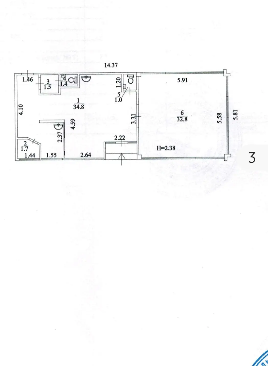 Фото Selling commercial property, 73 sq.m., Hetmana Pavla Skoropadskoho Street (Lev Tolstoi Street) 18 Kyiv, price: 330000 $, code 4290