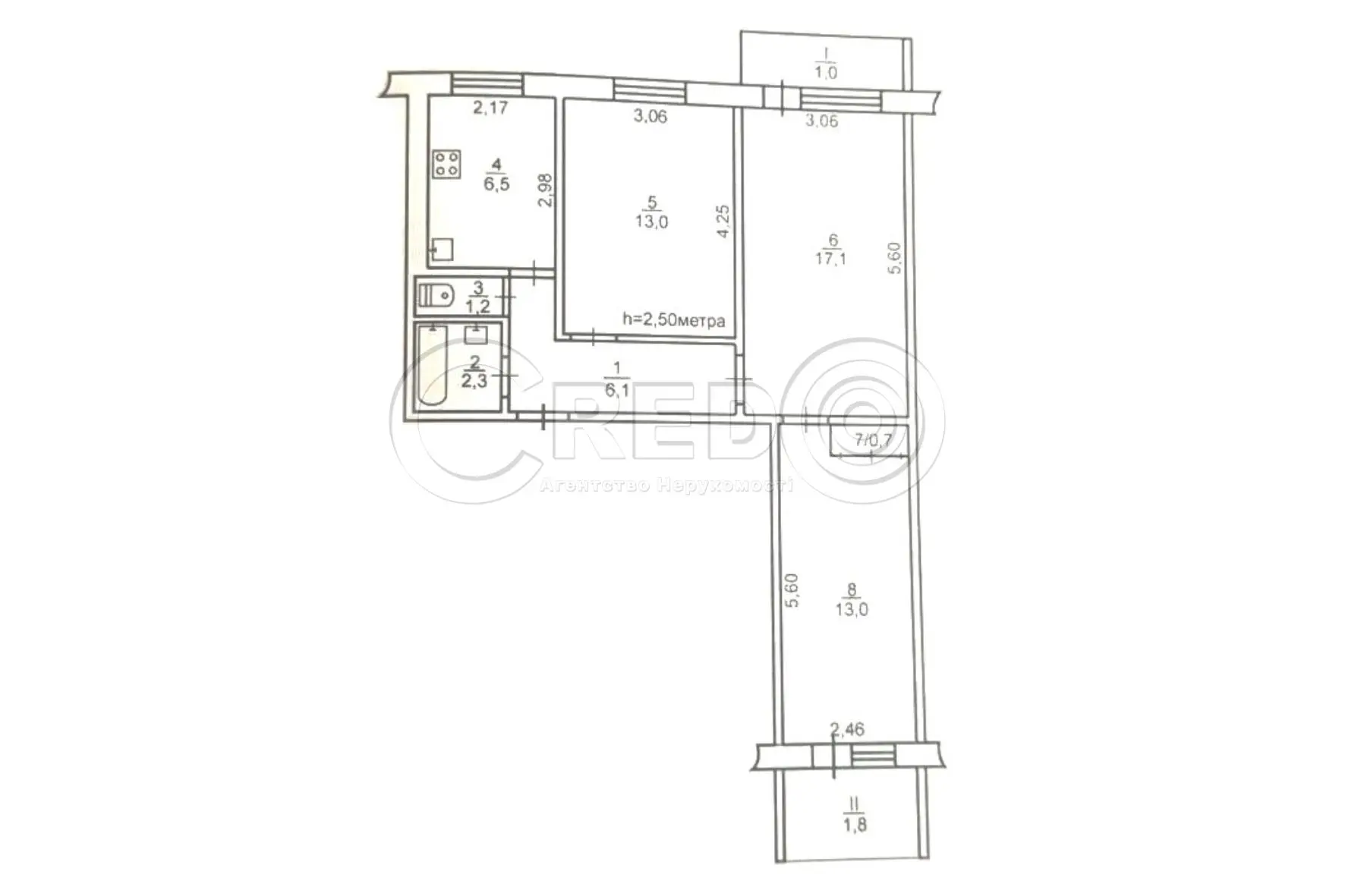 Фото Продаю 3 кімнатну квартиру, 62.7 кв. м, Свято-Миколаївська вул. (Леніна)  Кривий Ріг, ціна: 35000 $, код 4356