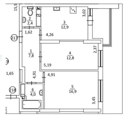 Фото Продаю 2-комнатную квартиру, 62 кв. м, Владимира Сосюры ул. 6 Киев, цена: 56500 $, код 4460