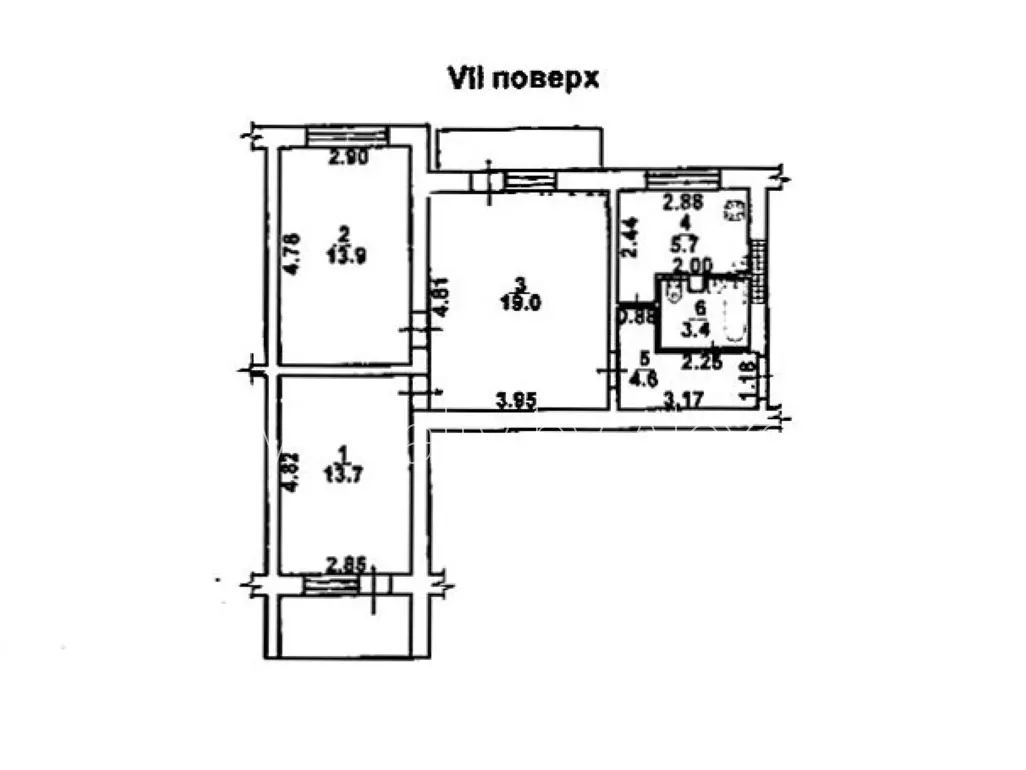 Фото Selling a 3-room apartment, 64 sq.m., Botanichnyi Lane  Odesa, price: 49000 $, code 4496