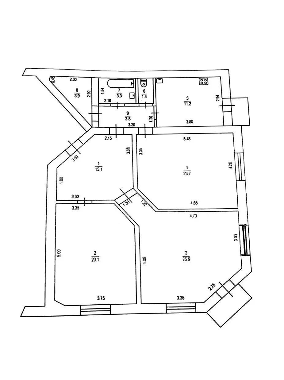Фото Продаю 3-комнатную квартиру, 112 кв. м, Екатерининская ул. (Карла Маркса) 38 Одесса, цена: 185000 $, код 4497