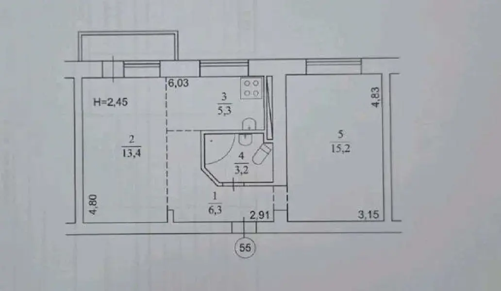 Фото Продаю 1 кімнатну квартиру, 45 кв. м, Харківське шосе 9 Київ, ціна: 60000 $, код 4623