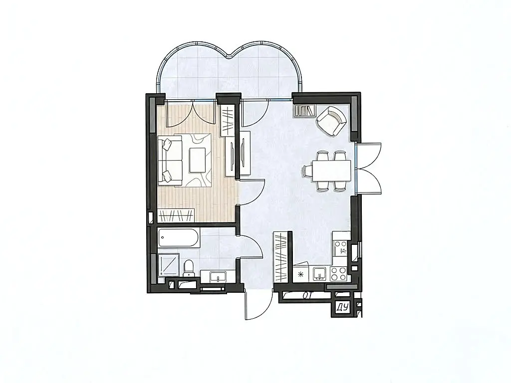 Фото Selling a 1-room apartment, 43 sq.m., Fontanska Road 71А Odesa, price: 63000 $, code 4777