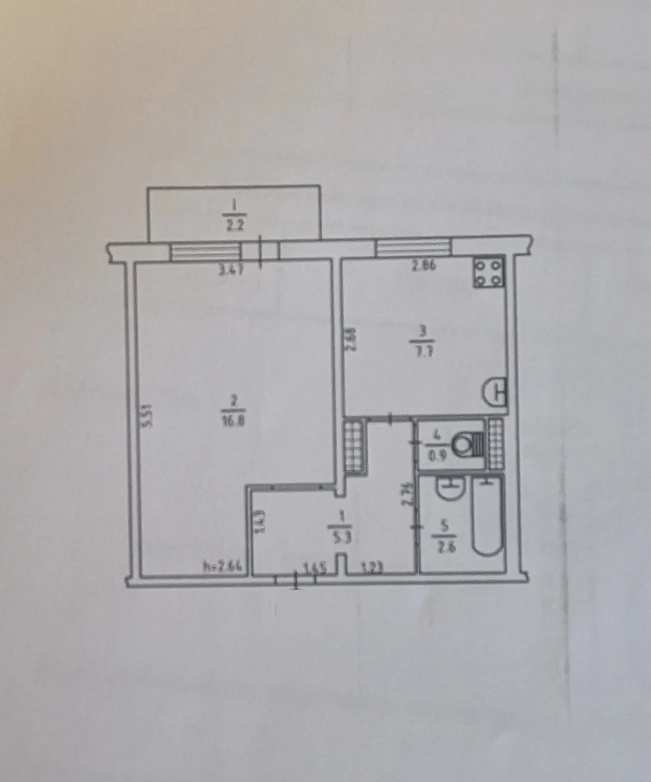 Фото Selling a 1-room apartment, 35.5 sq.m., Zoi Haidai Street 9/8 Kyiv, price: 65000 $, code 4838