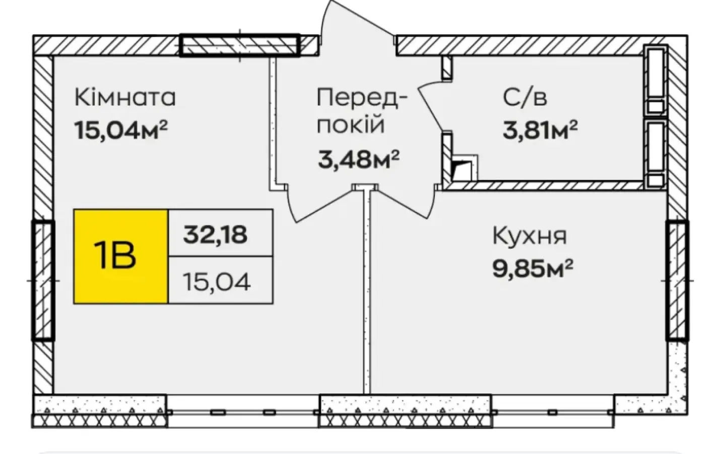 Фото Продаю 1-комнатную квартиру, 32 кв. м, Ивана Кочерги ул.  Киев, цена: 52500 $, код 4903