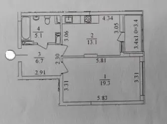 Фото Продаю 1 кімнатну квартиру, 48 кв. м, Воскресенська вул. 14 Київ, ціна: 80000 $, код 5023