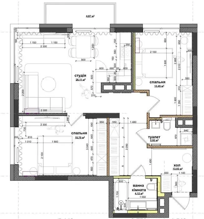 Фото Продаю 1 кімнатну квартиру, 82 кв. м, Джона Маккейна вул. (Івана Кудрі)  Київ, ціна: 319000 $, код 5027