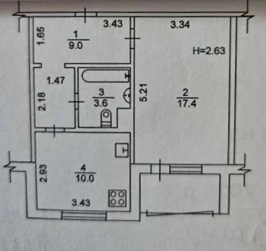 Фото Продаю 1 кімнатну квартиру, 43 кв. м, Петра Григоренка просп. 5 Київ, ціна: 75000 $, код 5035