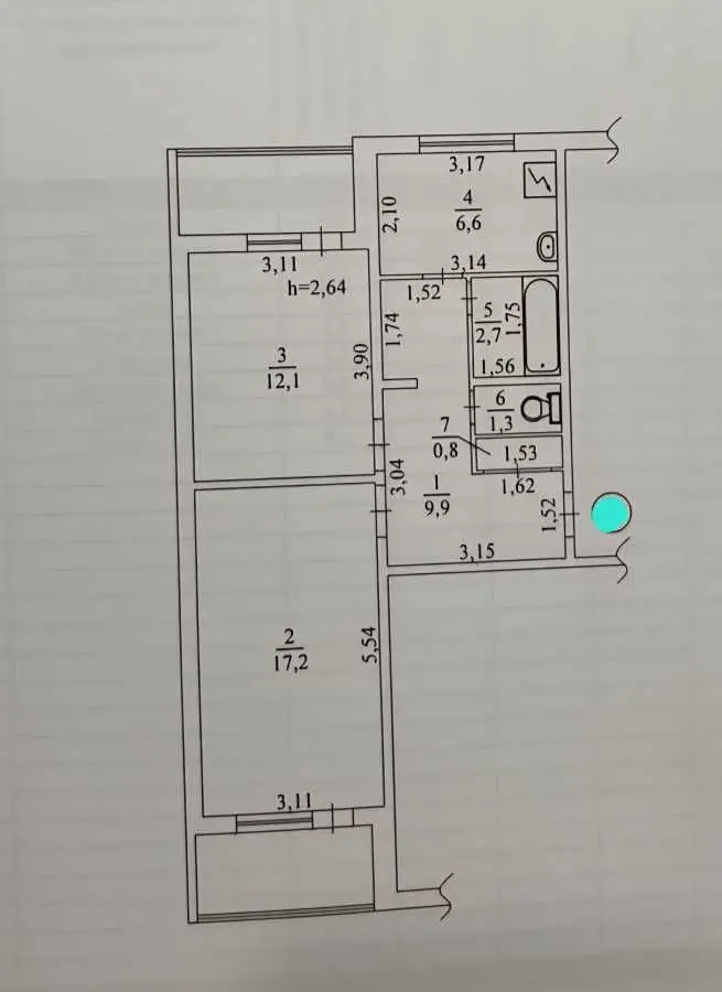 Фото Selling a 2-room apartment, 55 sq.m., Pravdy Avenue 6а Kyiv, price: 61000 USD, code 5165