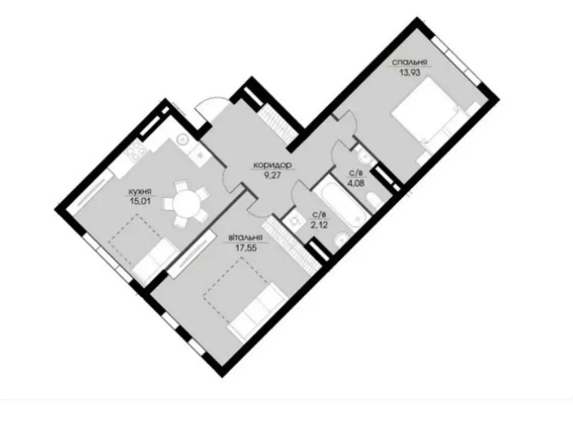 Фото Продаю 2 кімнатну квартиру, 62 кв. м, Велика Кільцева вул.  Петропавлівська Борщагівка, ціна: 74800 USD, код 5173
