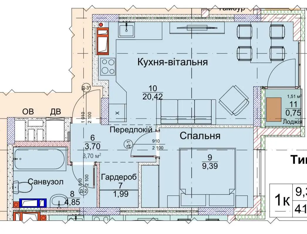 Фото Продаю 1 кімнатну квартиру, 41 кв. м, Вірменська вул. 8/127 Київ, ціна: 59500 UAH, код 5367