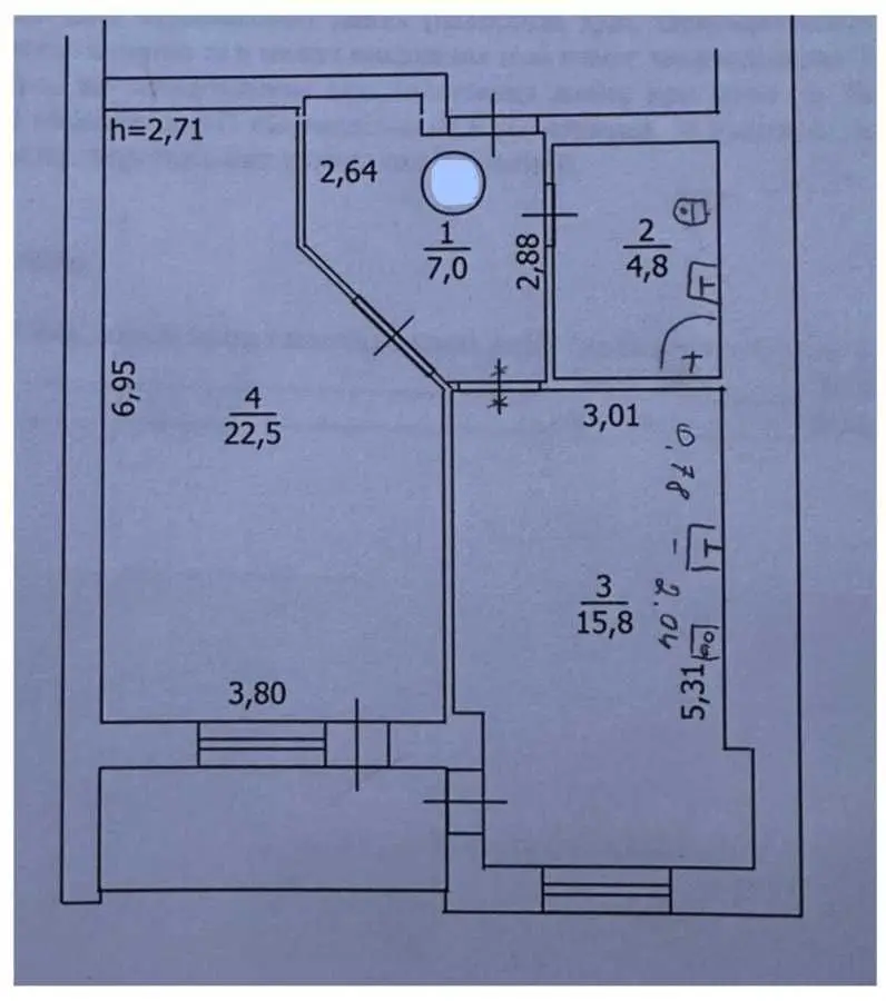 Фото Selling a 1-room apartment, 52.7 sq.m., Holovatoho Lane  Boryspil, price: 49000 USD, code 5376