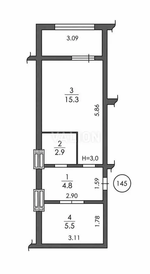 Фото Selling a 1-room apartment, 30.5 sq.m., Pershotravneva Street 24В Vyshneve, price: 54000 USD, code 5427