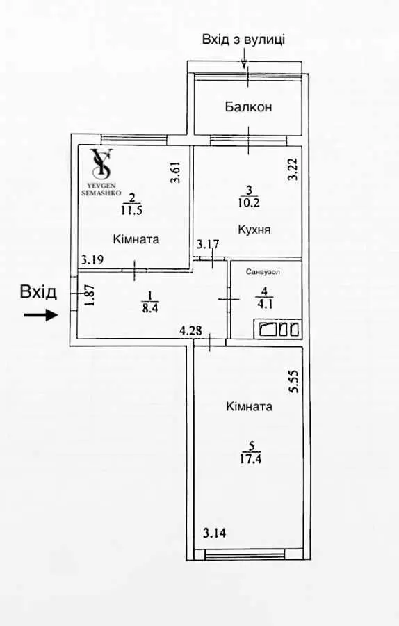 Фото Продаю 2 кімнатну квартиру, 56 кв. м, Стеценка вул. 75м Київ, ціна: 73000 USD, код 5624