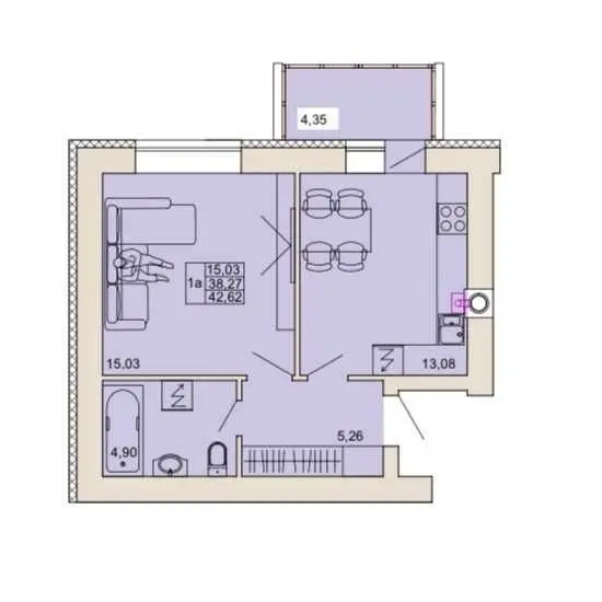 Фото Продаю 1 кімнатну квартиру, 42 кв. м, Сінна вул. 19 Полтава, ціна: 1517000 UAH, код 5627