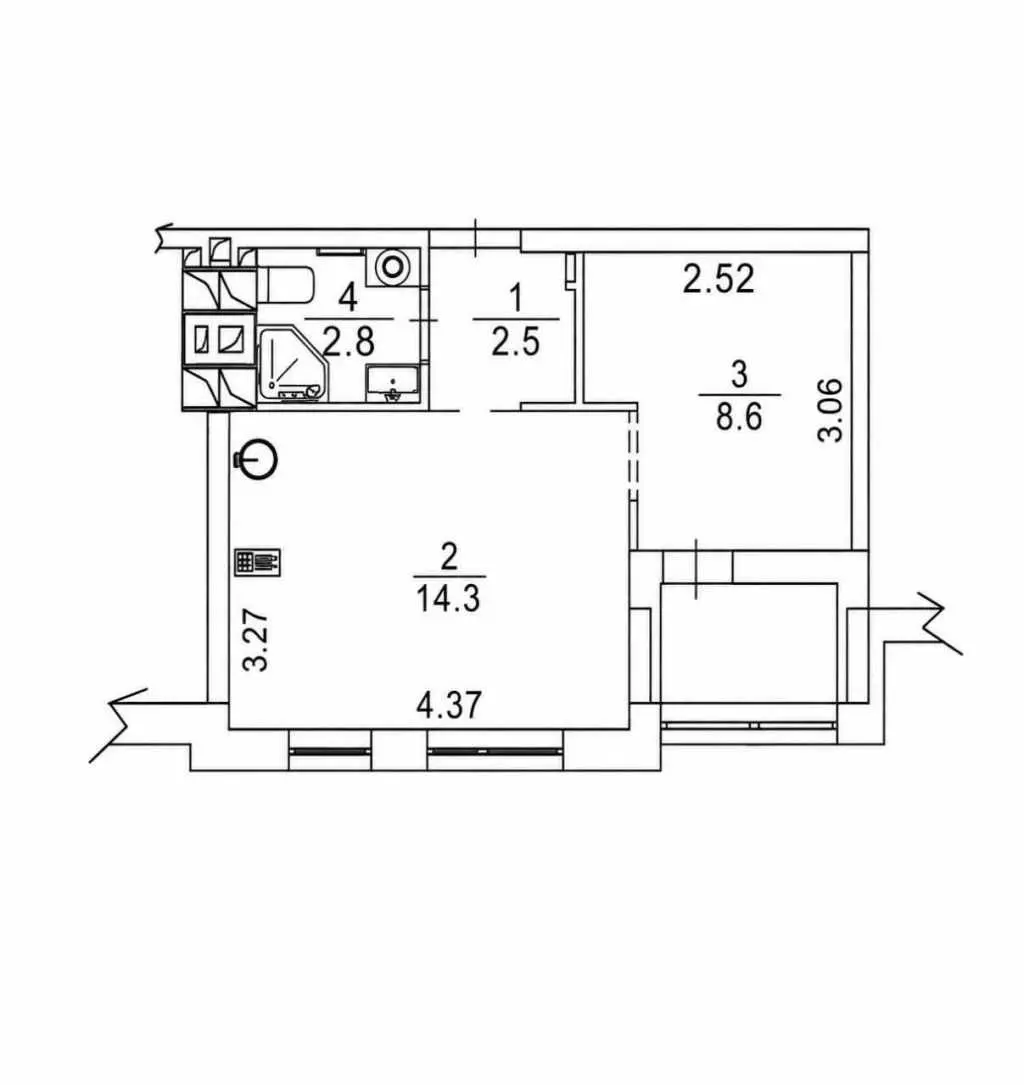 Фото Selling a 1-room apartment, 30.8 sq.m., Saliutna Street  Kyiv, price: 114500 USD, code 5657