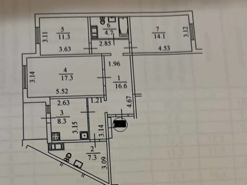 Фото Selling a 3-room apartment, 81.7 sq.m., Myloslavska Street  Kyiv, price: 85000 USD, code 5680