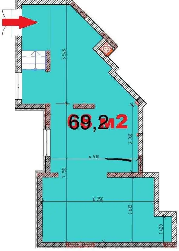 Фото Продаю комерційну нерухомість, 69 кв. м, Крюківщина, ціна: 59900 USD, код 5731