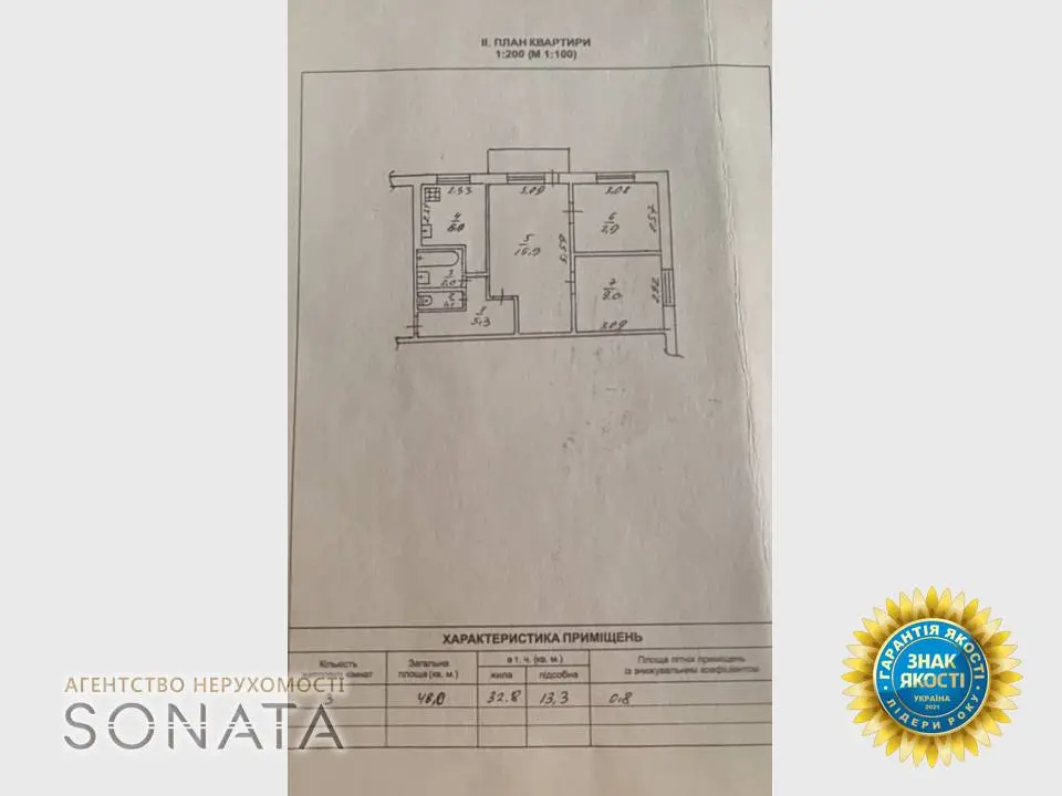 Фото Продаю 3 кімнатну квартиру, 48 кв. м, Нарбутівська вул. (Петровського) 198 Черкаси, ціна: 54500 $, код 5748