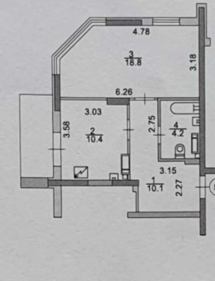 Фото Selling a 1-room apartment, 45 sq.m., Mykoly Kybalchycha Street  Kyiv, price: 56000 USD, code 5753