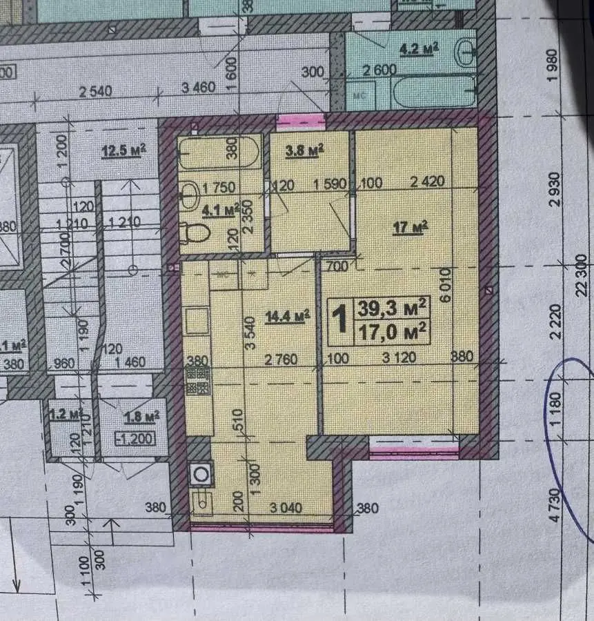 Фото Selling a 1-room apartment, 39 sq.m., Khodosivka, price: 43230 USD, code 5769
