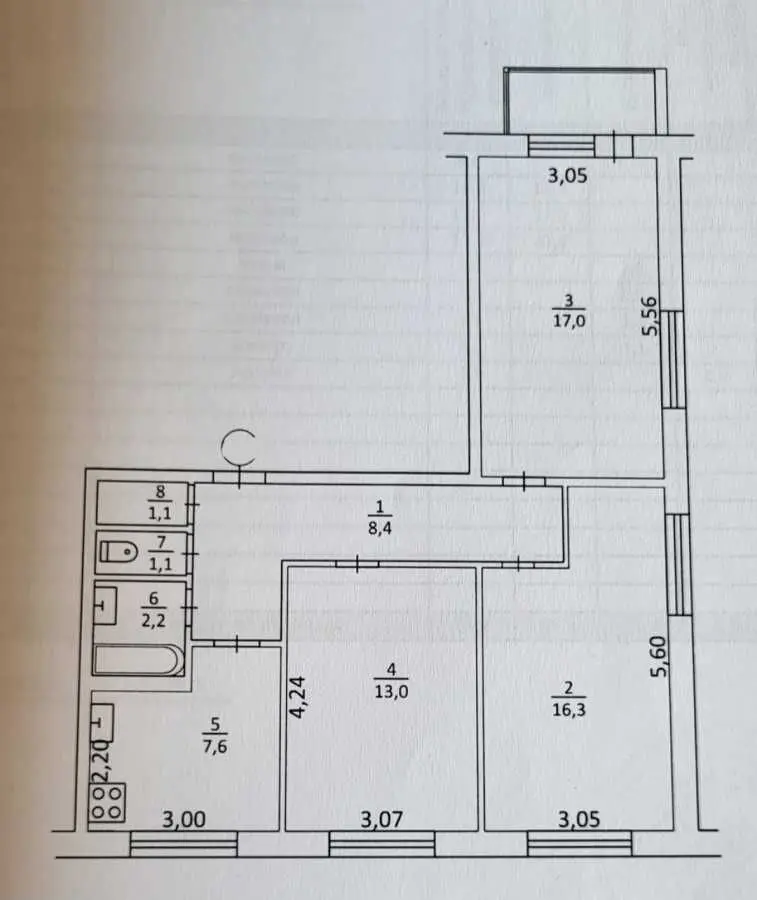 Фото Продаю 3-комнатную квартиру, 69 кв. м, Романа Шухевича просп. (Генерала Ватутина)  Киев, цена: 62700 USD, код 5798