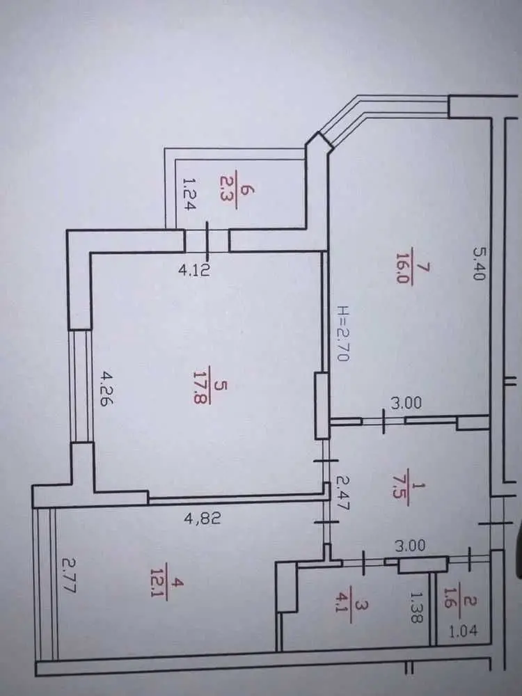 Фото Selling a 2-room apartment, 61 sq.m., Vidradnyi Avenue  Kyiv, price: 103000 USD, code 5841