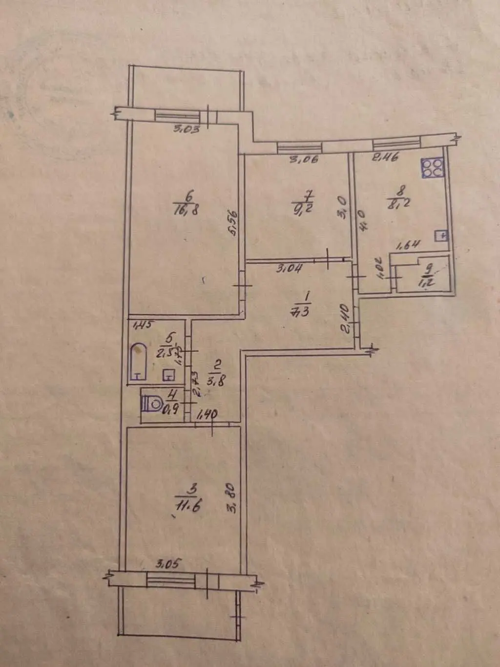 Фото Selling a 3-room apartment, 63.7 sq.m., Karmeliuka Street  Smila, price: 29000 USD, code 5842